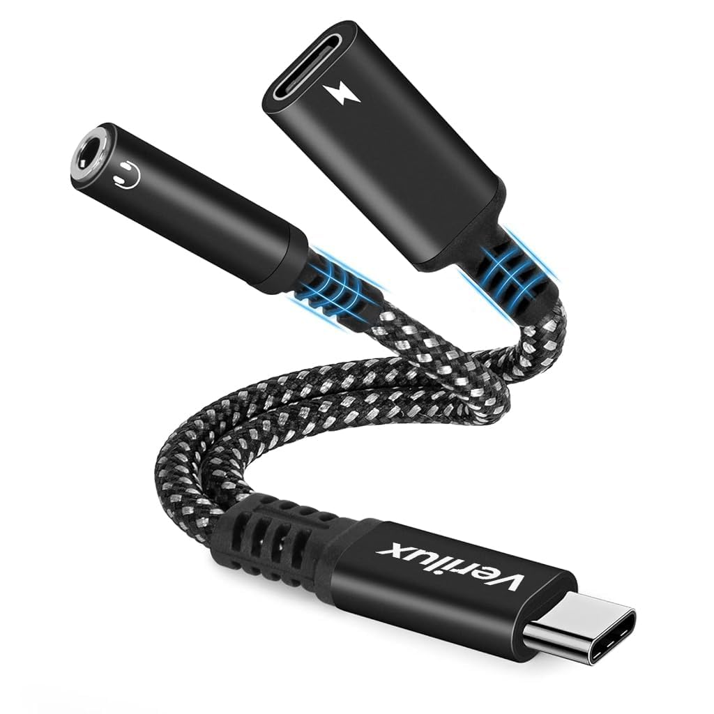 Verilux USB C to 3.5mm Jack Audio Adapter, 2 in 1 Type C to Aux Audio Jack with 60W PD Fast Charging, Game Sound Card Game Audio Adapter Compatible with Galaxy S22 S21 Ultra 5G S20 S20+ Plus Note 20 Verilux USB C to 3.5mm Jack Audio Adapter, 2 in 1 Type C to Aux Audio Jack with 60W PD Fast Charging, Game Sound Card Game Audio Adapter Compatible with Galaxy S22 S21 Ultra 5G S20 S20+ Plus Note 20